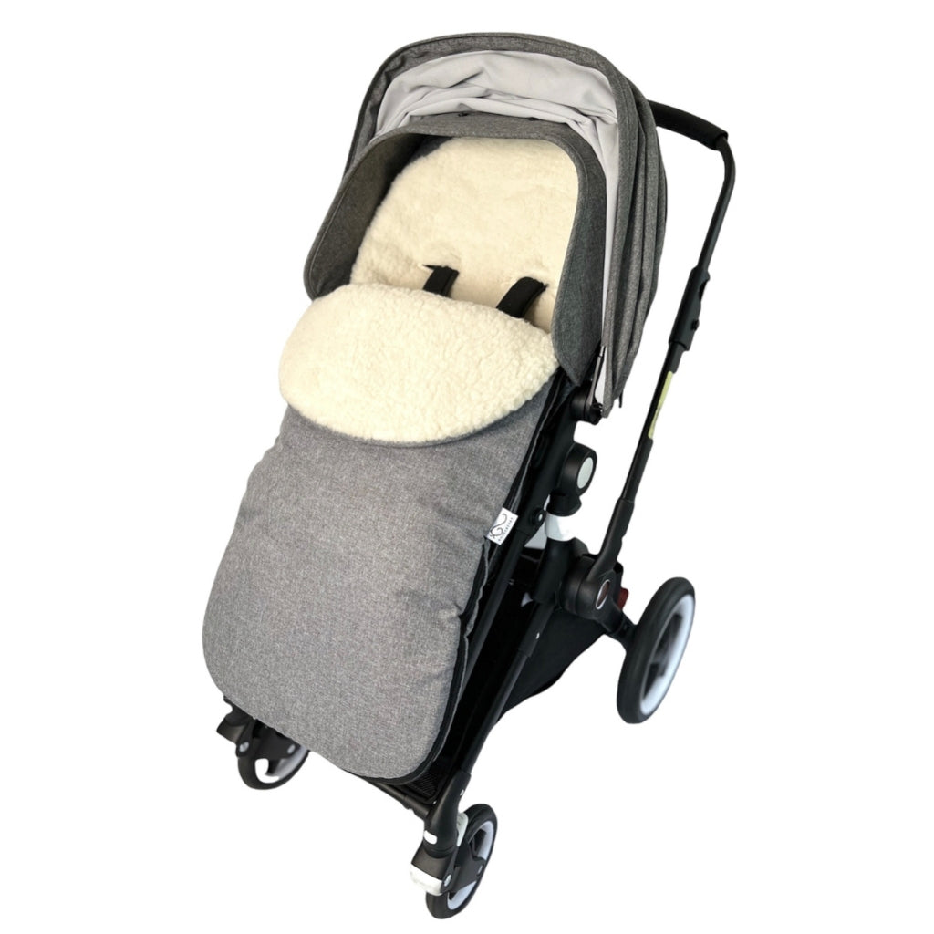 Pram Liner Fur Lined Footmuff Padded Pram Liner Footmuff