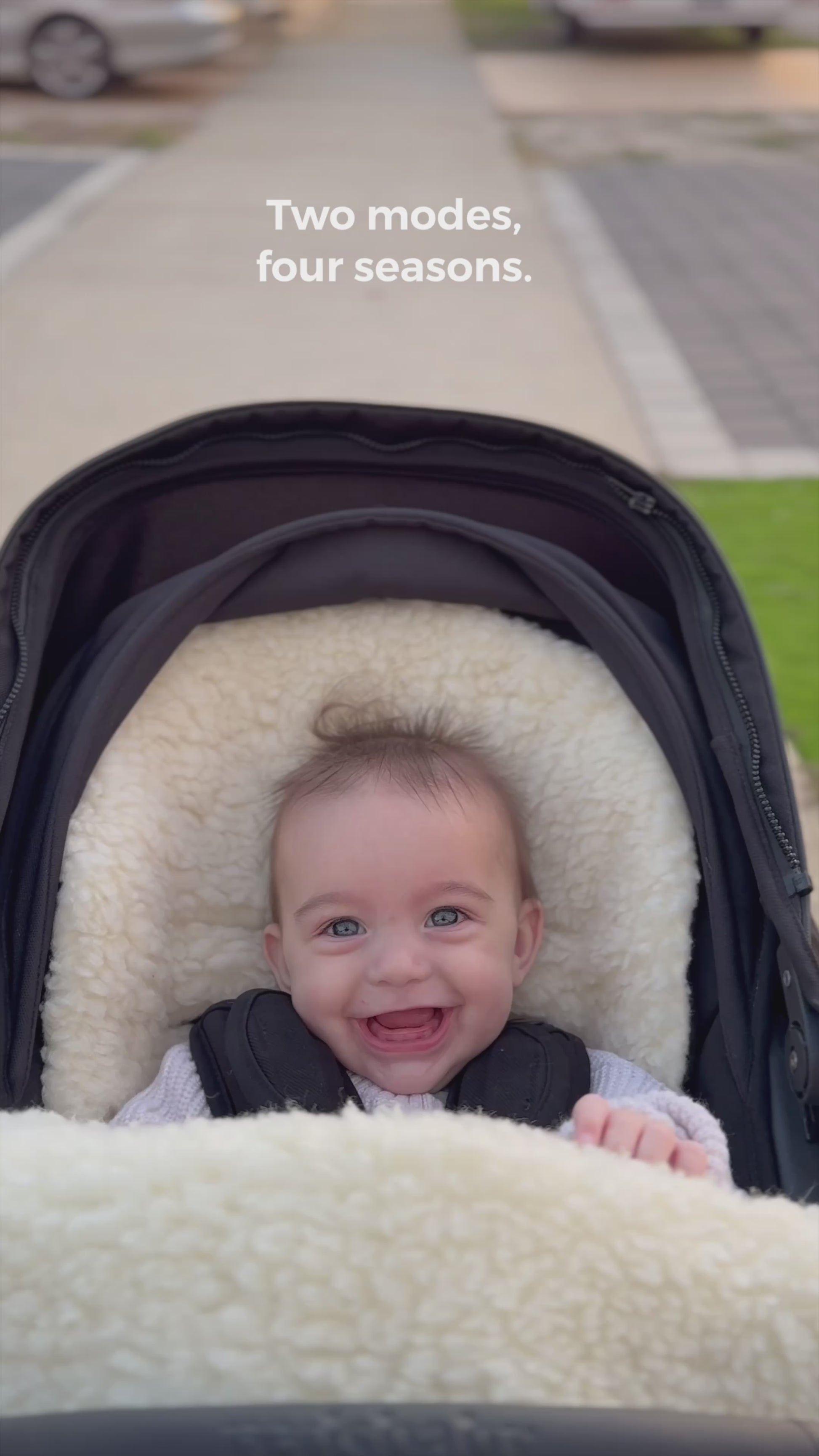 Gooseberry Pram Wool Footmuff Liner for all Sessons