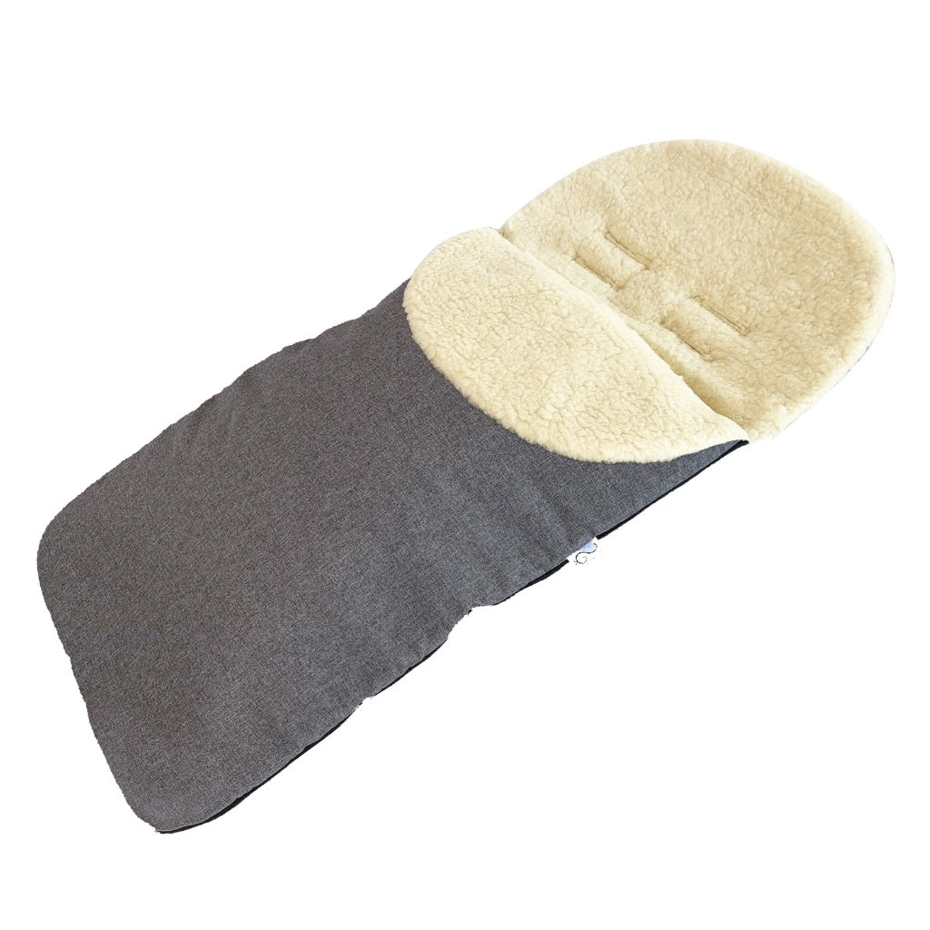 Gooseberry Wool Toddler Footmuff Grey Melange